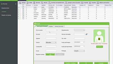 Panel de control ZKAccess 3.5